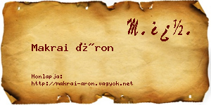 Makrai Áron névjegykártya